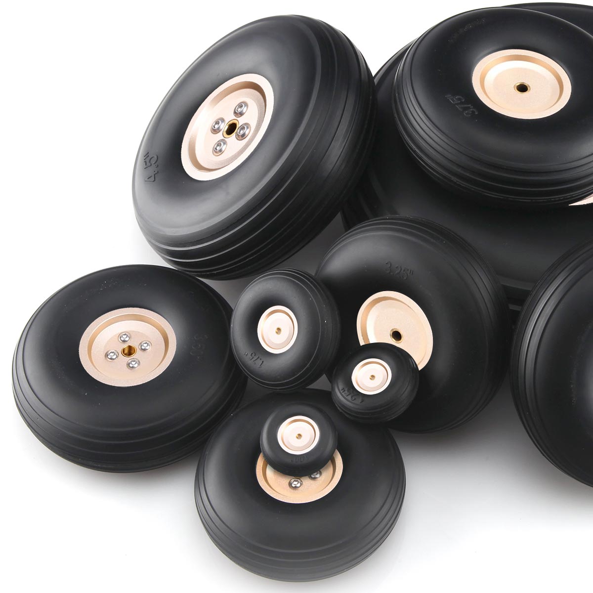 1PC Gold Alloy Aluminum Hub Wheel with Steel Bearing