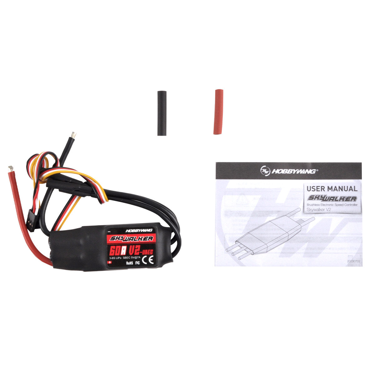PurAr 1 pc Skywalker 40A/50A/60A/80A UBEC Electric Speed Control ESC 440-450 Fits Drone Helicopter