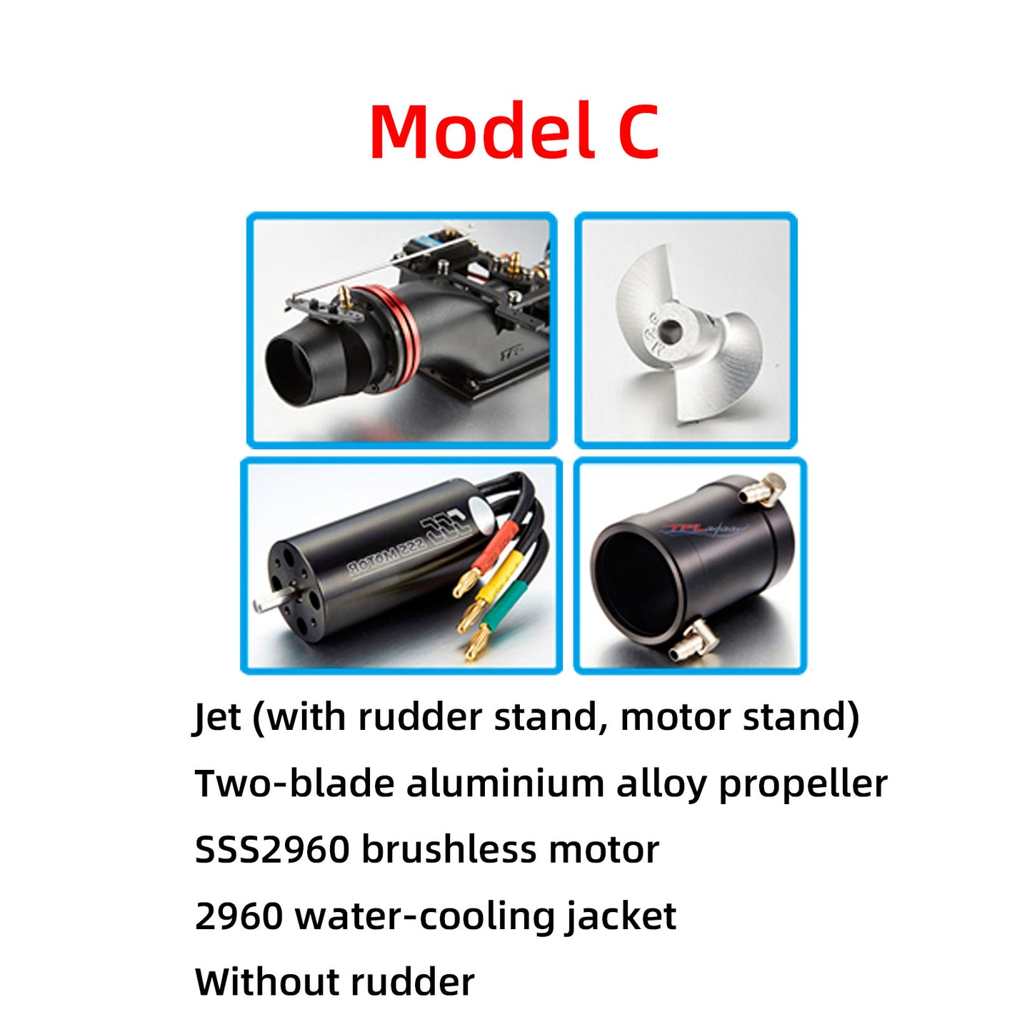 TFL RC boat B54253 Water jet thruster jet pump Water jet drive boat remote control model refit nozzle