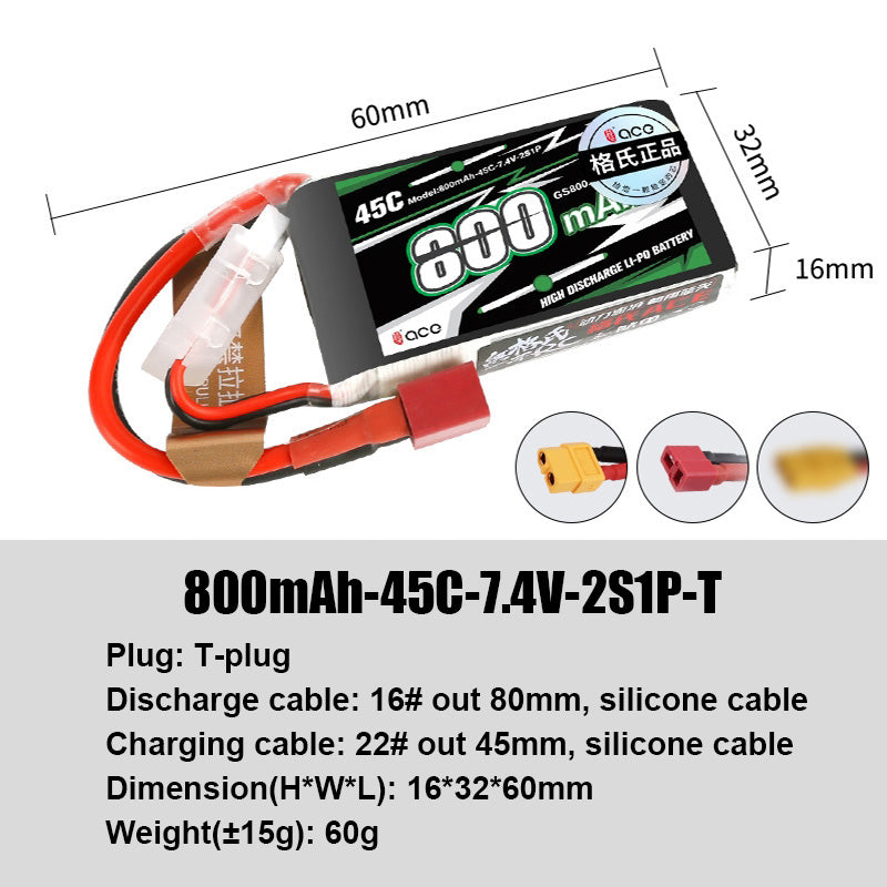Grepow Lithium Polymer Battery ACE RC Aircraft Higher Capacity for ACE RC Aircraft