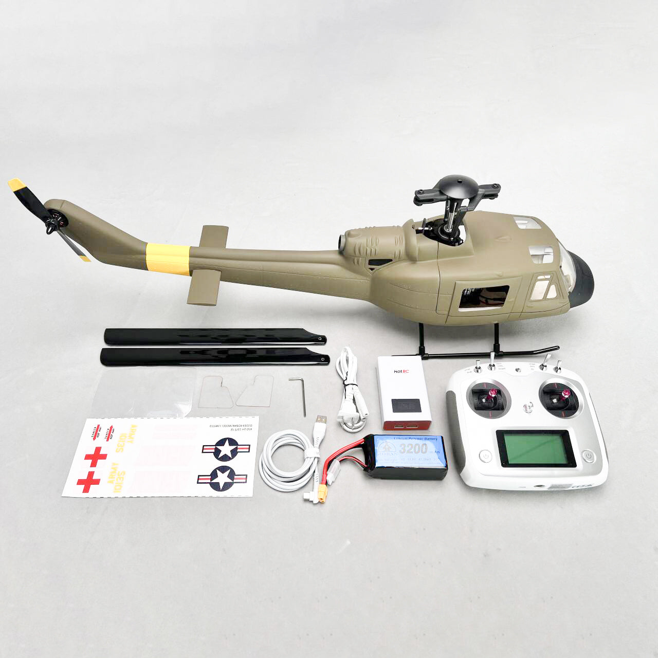 Roban 450size UH-1D Helicopter RC Helicopter GPS Mode X1 Flight Control System RTF Version Matching Battery as an extra gift