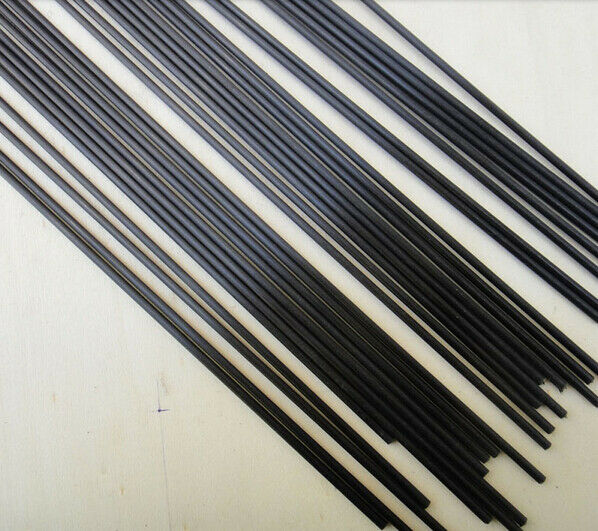 2pcs 8mm Diameter 500mm Length Matte Surface Carbon Fiber Rods