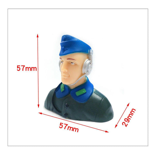 1/7 Pilot Figure Star Captain for RC Model Airplane 50cc Big Plane L57*W29*H57mm Brown /Army Green