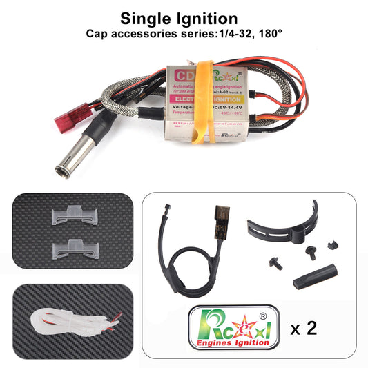 Rcexl Automatic Single Ignition CDI for NGK ME8 1/4-32 Straight + Hall Sensor