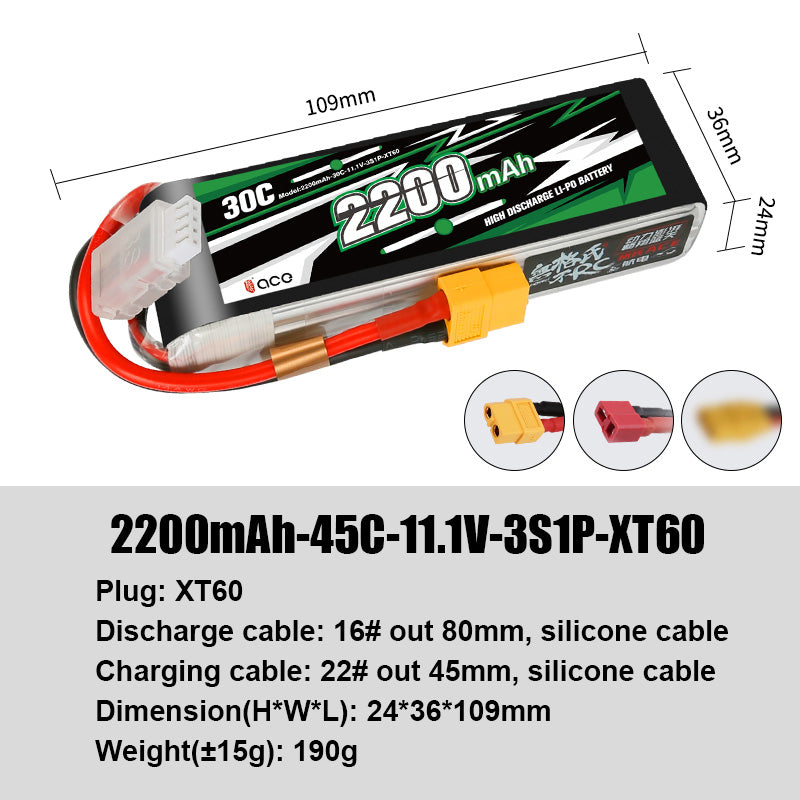 Grepow Lithium Polymer Battery ACE RC Aircraft Higher Capacity for ACE RC Aircraft