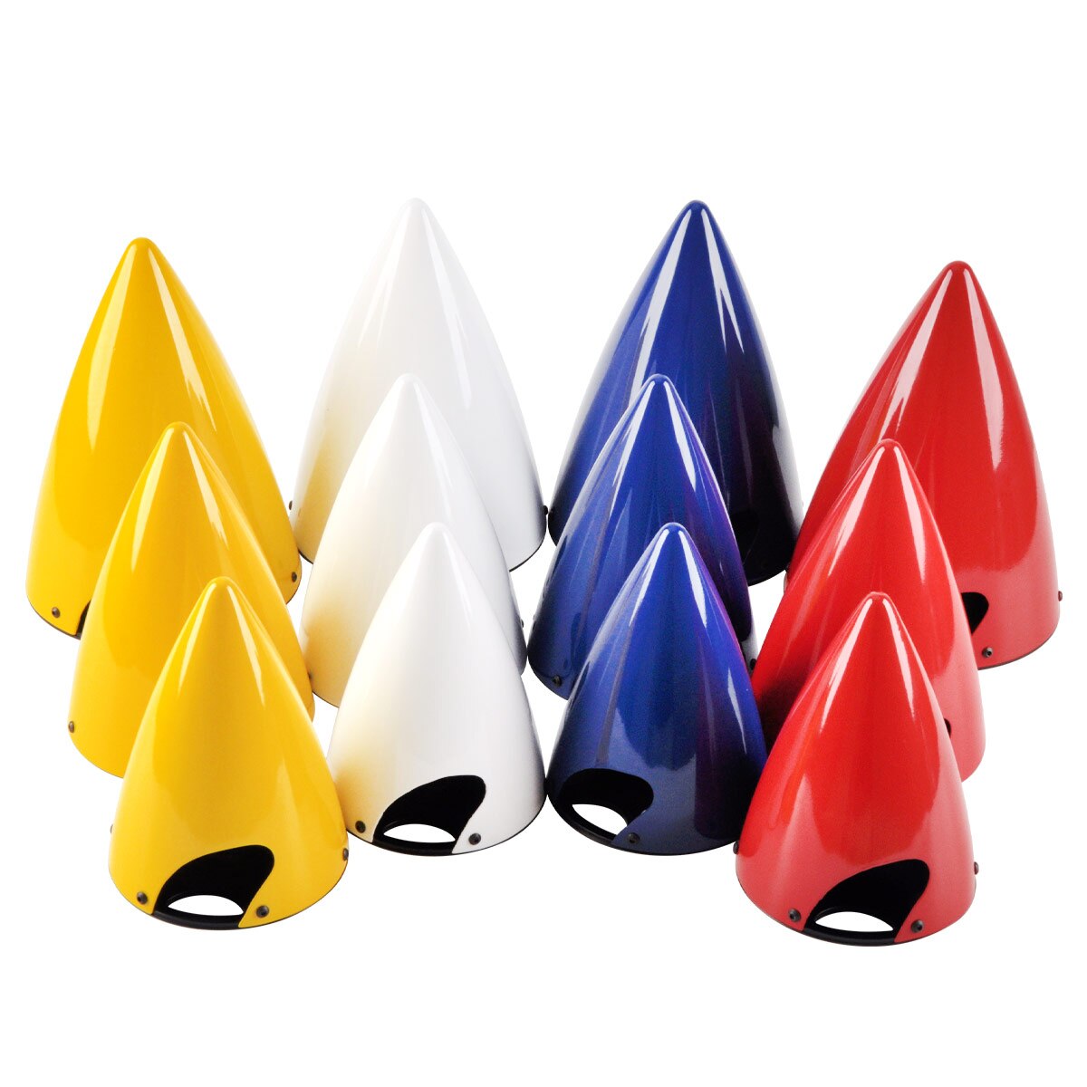 ZYHOBBY Pointed Carbon Fiber Cone Spinner Propeller Cover For 2 Blades For RC Airplane Model ''2.75'' 3.0" 3.5''4.5''5.0" 5.5'' inch