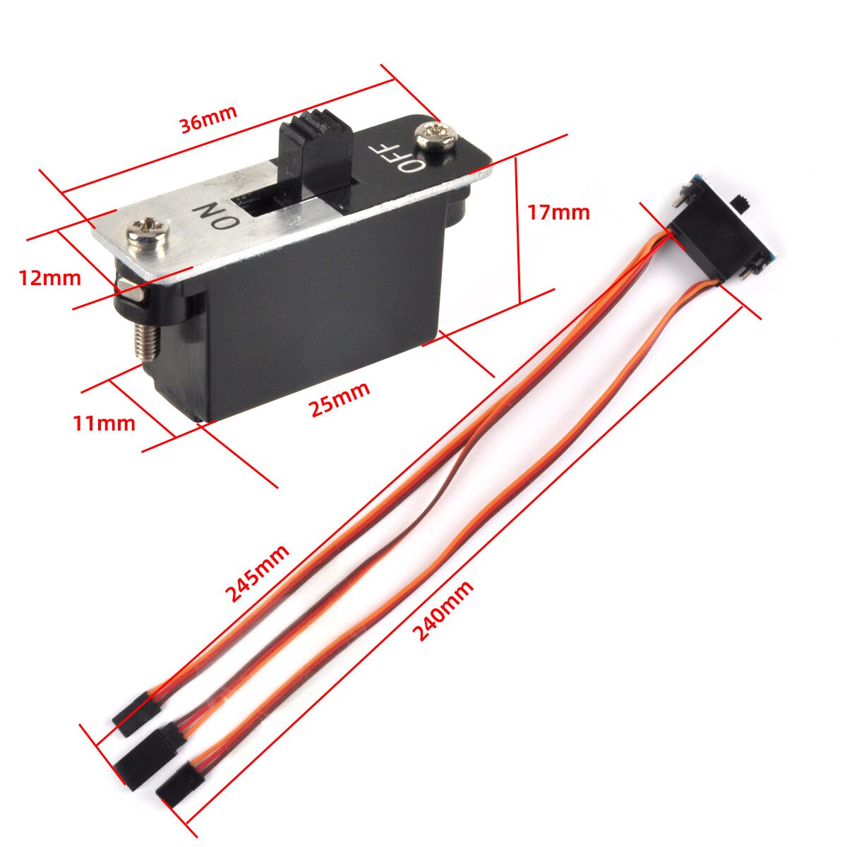 1Pc Good Quality Digital Switch ON-OFF Large Current 60A 36*17*12mm For Rc Model