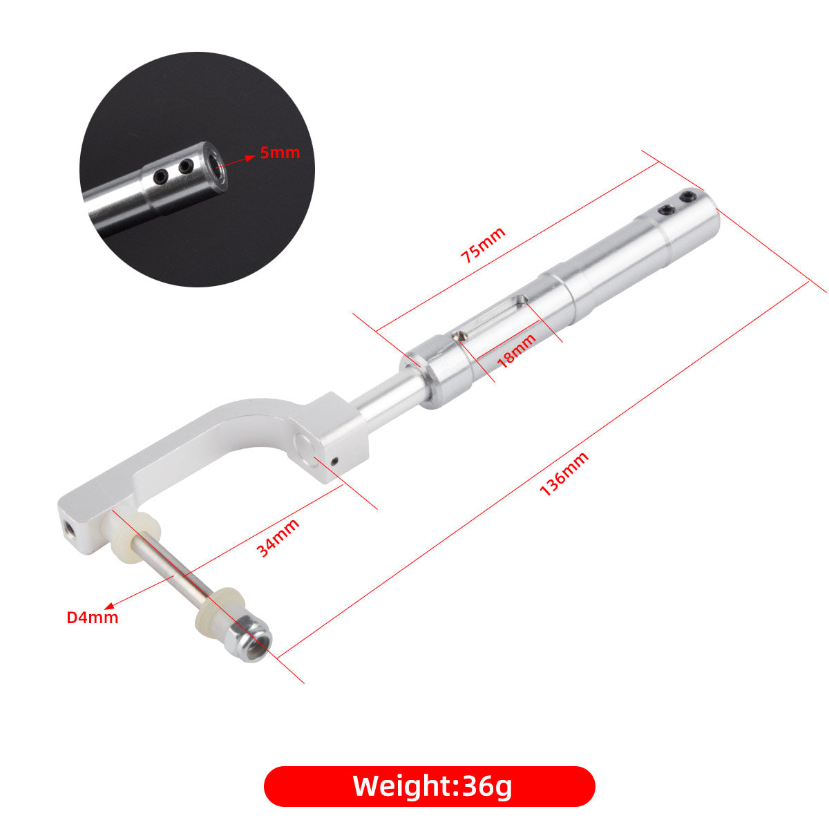 ZYHOBBY SZ002-40005 Metal Anti-vibration Landing Gear for Class 120 Aircraft 4-6 KG Fixed Wing Airplane for Red Arrows RC Plane