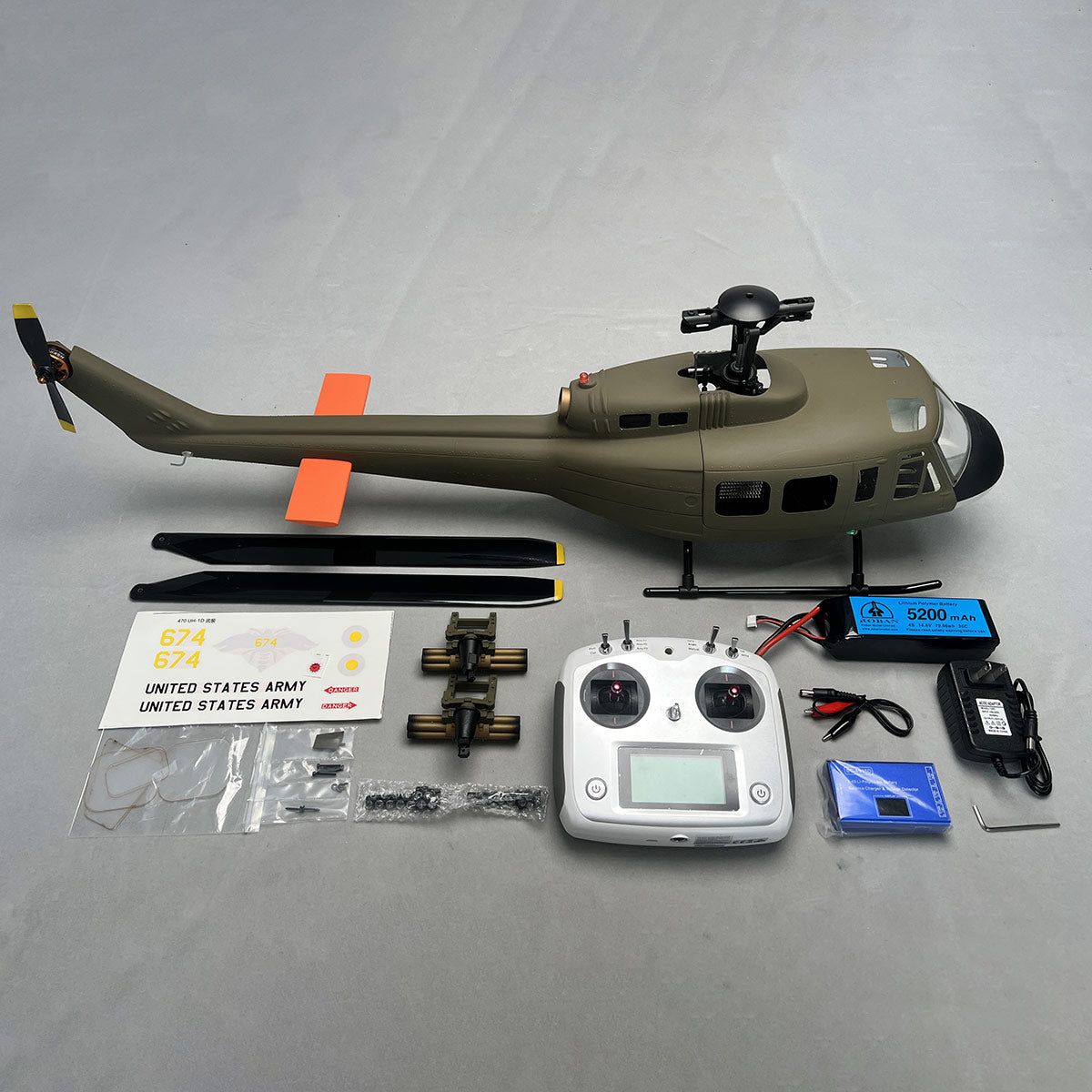 ROBAN 470size UH1D Helicopter Model RC Helicopter GPS mode X2 Ffight control RC Helicopter(RTF Version)