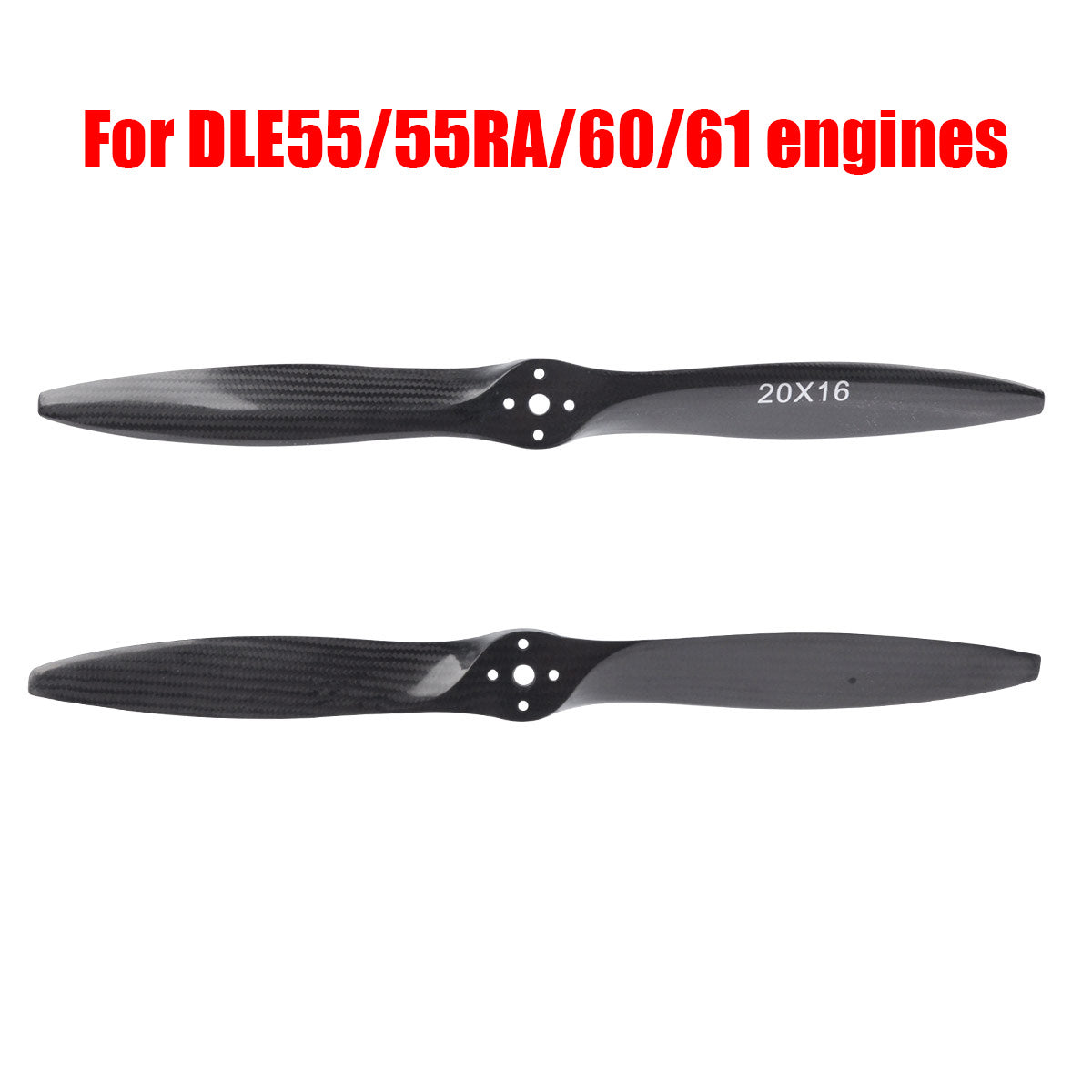 20*16 inch Carbon Fiber Propeller Black 20*16 inch For DLE55/55RA/60/61 Engine