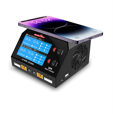 Ultra Power UP8 Dual Channel AC 400W/ DC 600W Smart Charger Led Display RC Model Charger