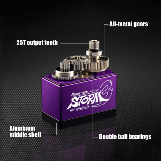 POWER HD STORM-3 32KG Brushless Servo High Voltage High Torque Metal Housing