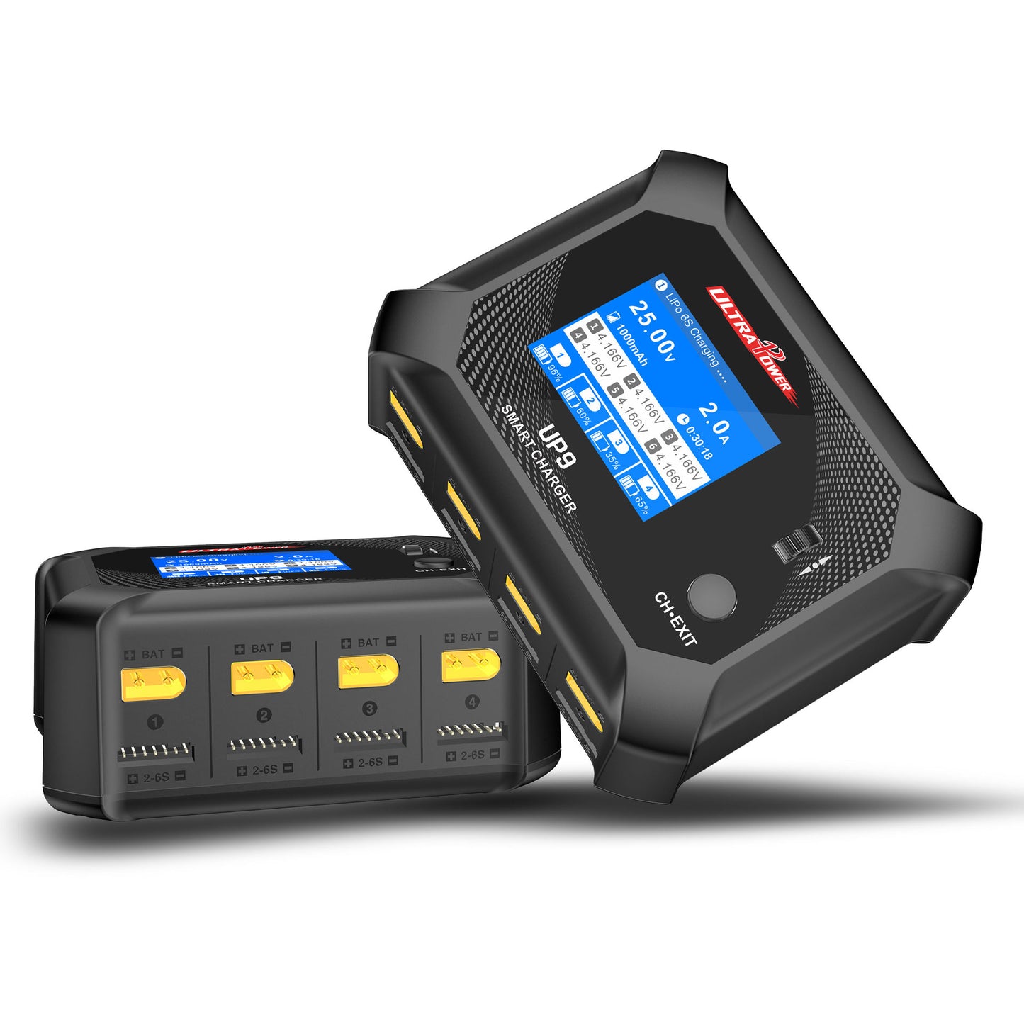 Ultra Power UP9 AC100W/DC200W Four Channels Smart Balance Charger Support 1-6S Lipo LiHV 4.45V Battery