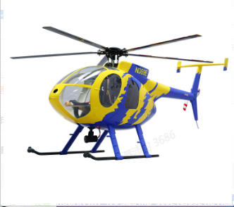 ROBAN RTF 470 Size MD-500E N369E RC Helicopter 5 Blades Flight Control Model