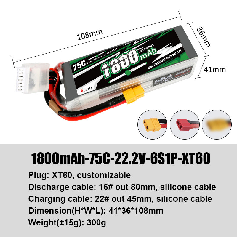Gres Ace Lithium Polymer Battery for RC Model Aircraft Helicopter