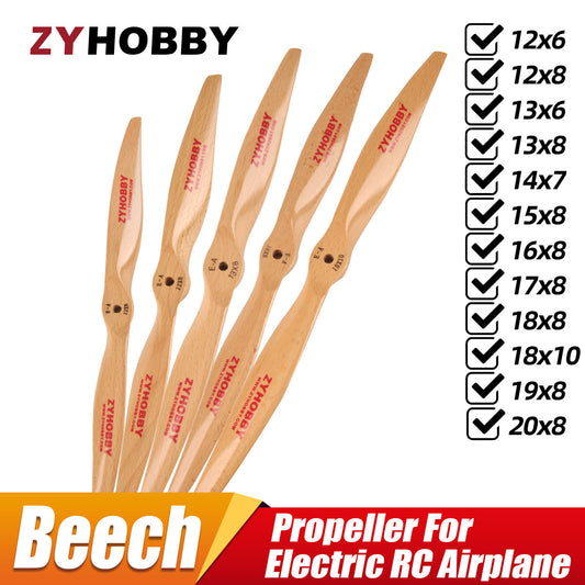 Flight Model ZYHOBBY 12inch to 24inch Wooden Propeller for Electric Motor/Engine