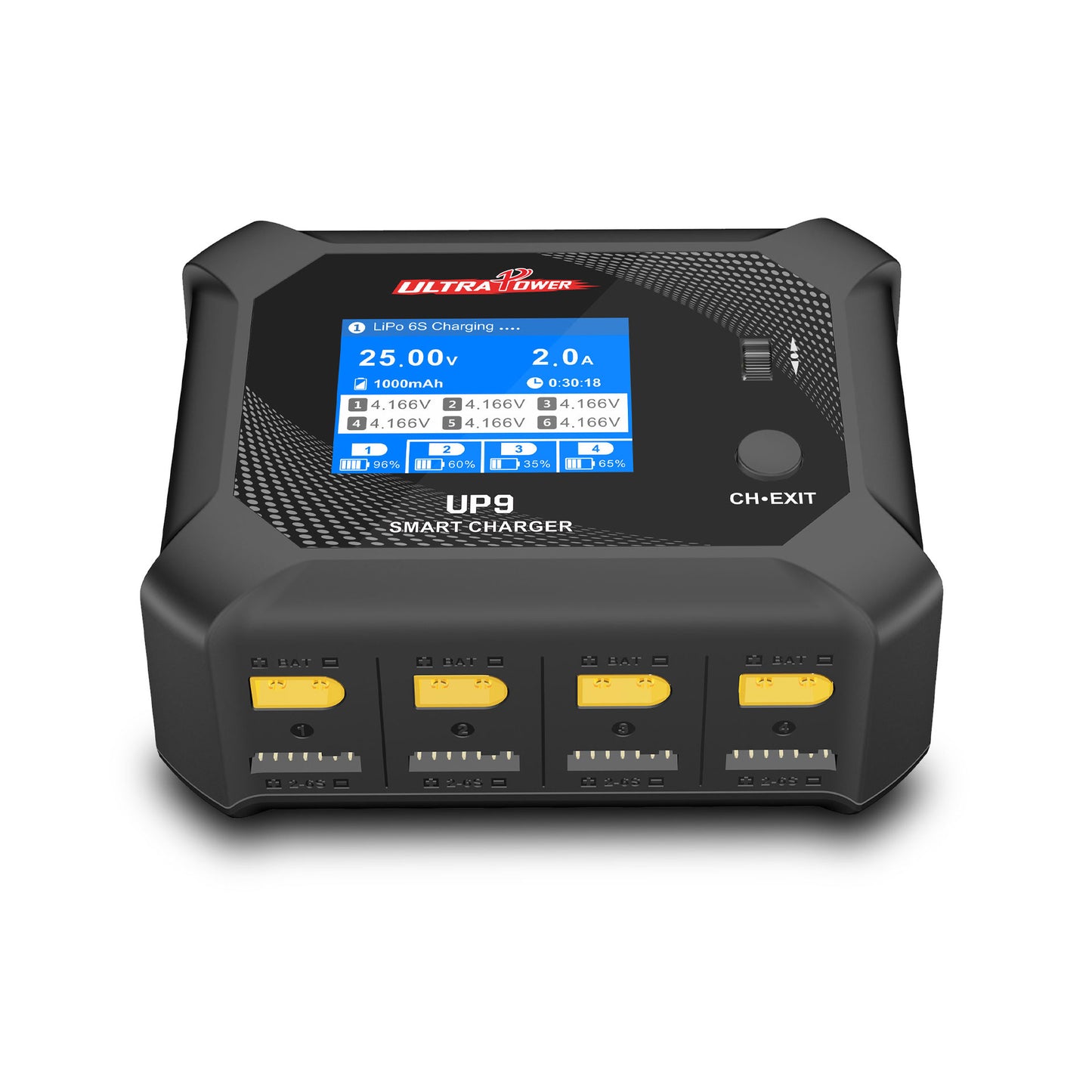 Ultra Power UP9 AC100W/DC200W Four Channels Smart Balance Charger Support 1-6S Lipo LiHV 4.45V Battery