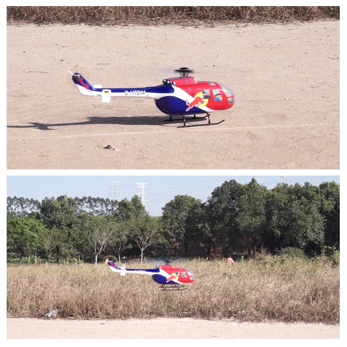 Roban 450size BO-105 Red Bull Helicopter RC Helicopter GPS Mode X2 Flight Control System RTF Version