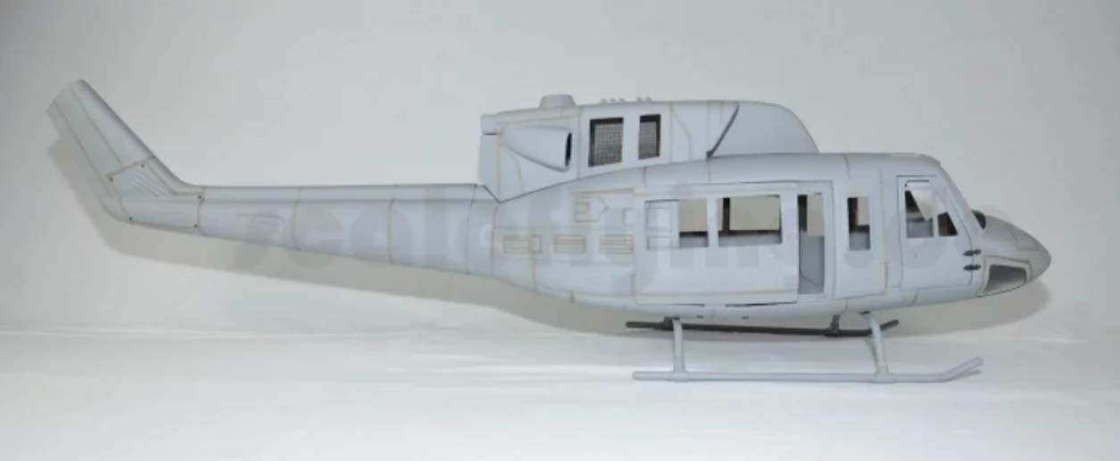 RC Helicopter 500 UH-1N Iroquois Pre-Painted fuselage Model White