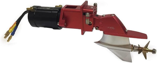 TFL Taildragger Power System P1 Racing Simulation Built-in Rudder Taildragger Model Boat Powertrain (Red with Motor)