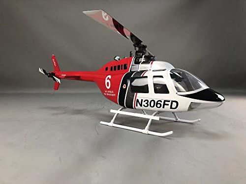 Roban 470 Size B206 Helicopter Fuselage RC Copter Glassfiber Case RC Model Pre-Painted Fuselage Red Black White