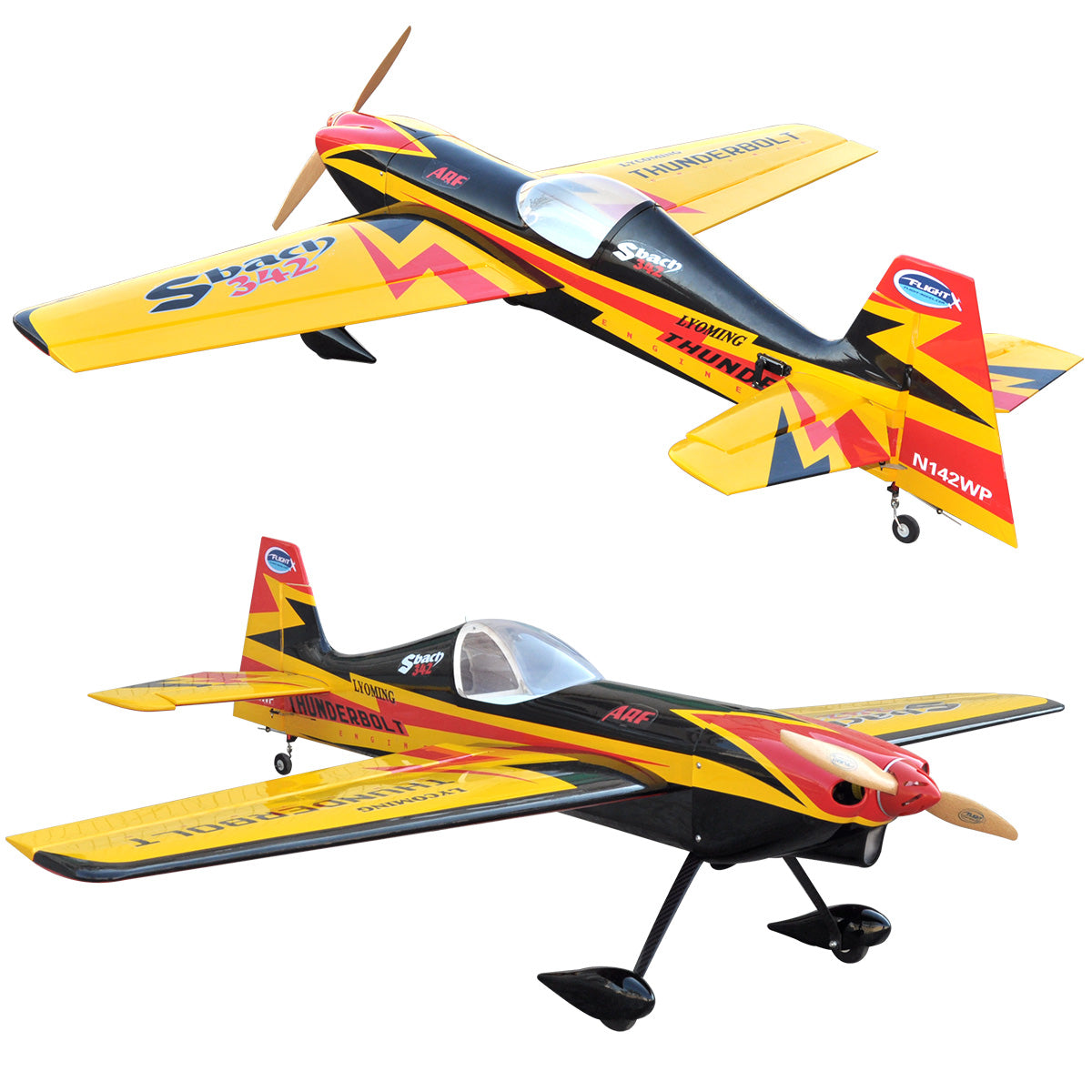 Sbach-342 55inch PNP with Dualsky Motor 50E RC Airplane Fuselage 3D Fix Wing Wooden Model Aircraft