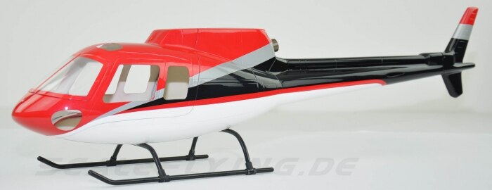 500 Size AS350 Scale Glass Fiber Fuselage Helicopter Shell Cover Roban Model for T-Rex 500