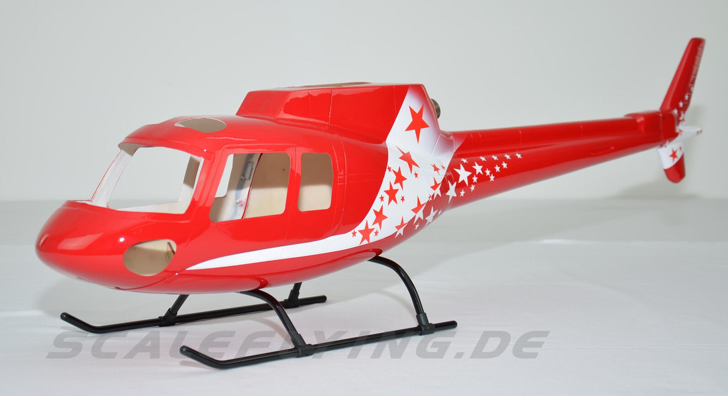 500 Size AS350 Scale Glass Fiber Fuselage Helicopter Shell Cover Roban Model for T-Rex 500