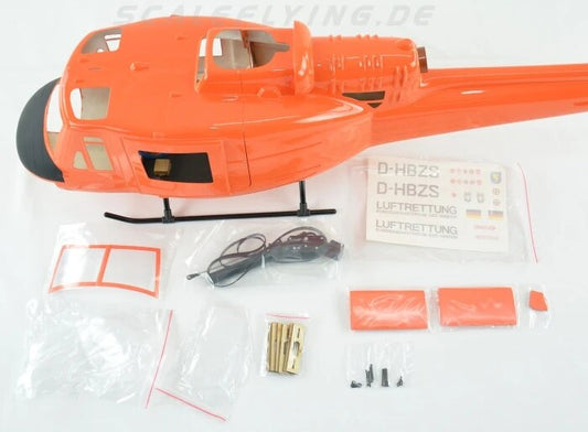 500 Size Bell UH-1A Helicopter Fuselage Shell Glassfiber Scale RC Model for Adults