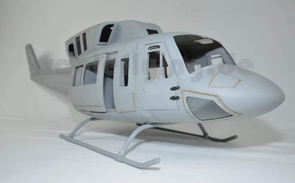 RC Helicopter 500 UH-1N Iroquois Pre-Painted fuselage Model White