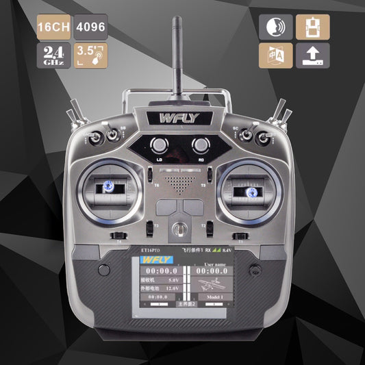 Flysky ET16S 2.4GHz RC Transmitter CNC Metal Hall Sensor Gimbal 15W Fast Charging