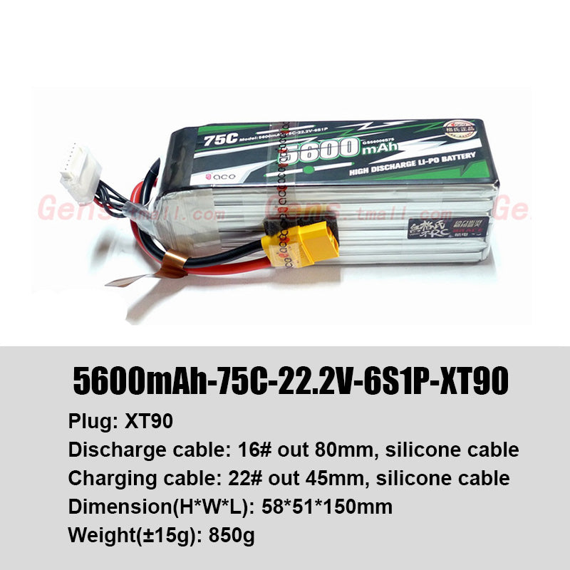 Gres Ace Lithium Polymer Battery for RC Model Aircraft Helicopter