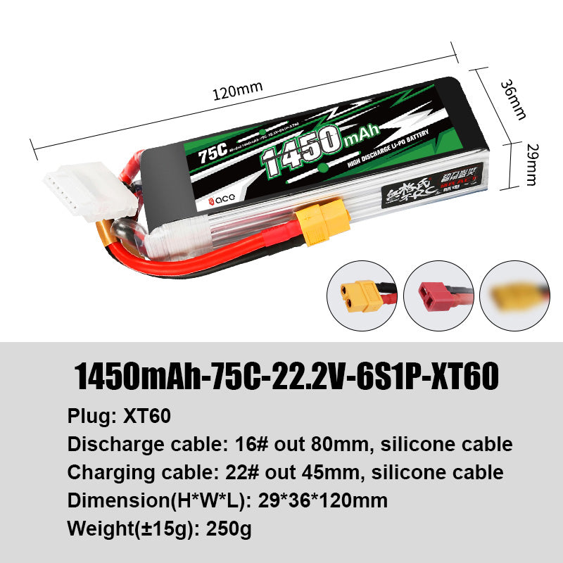 Gres Ace Lithium Polymer Battery for RC Model Aircraft Helicopter