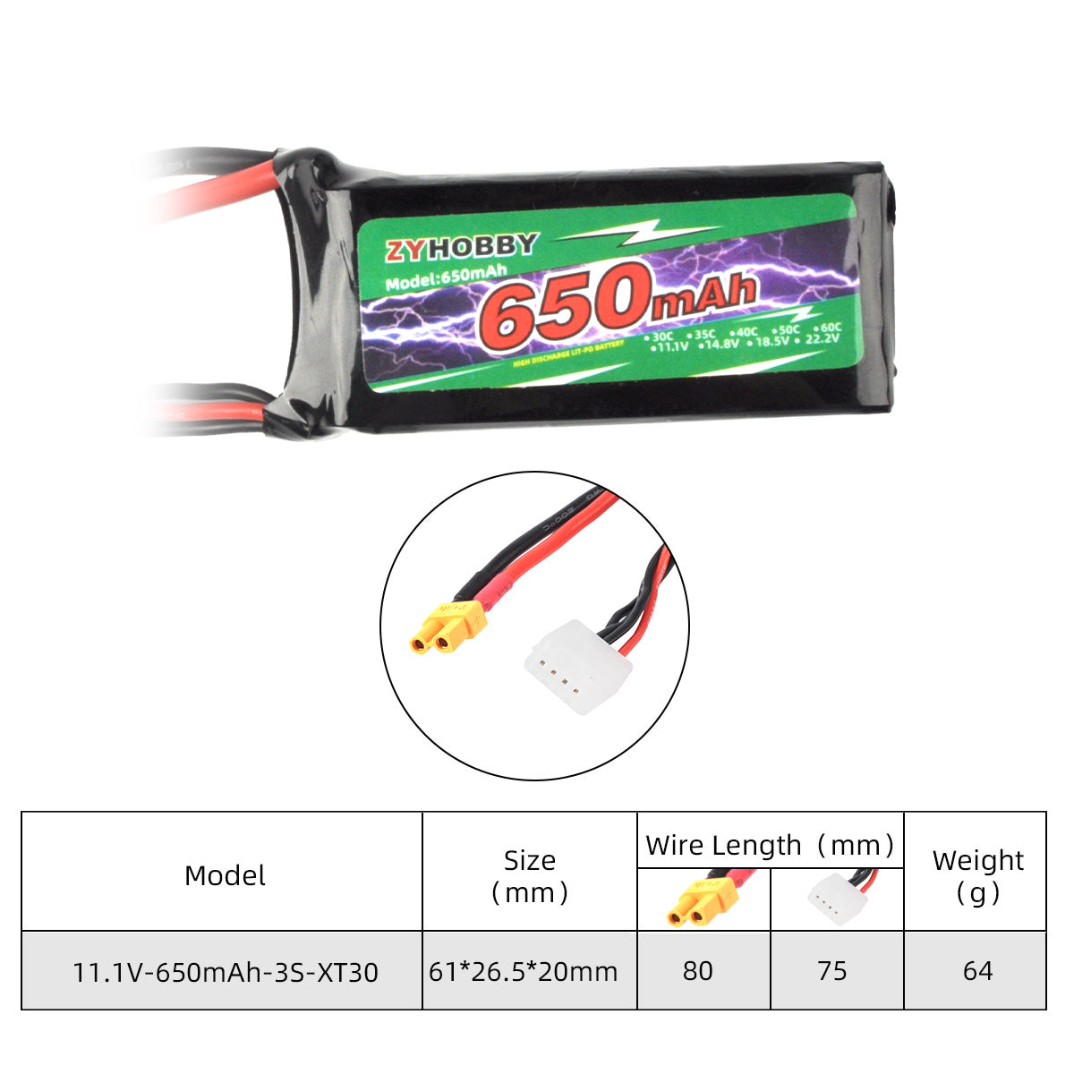 ZYHOBBY Li-ion Battery For RC Airplane Model High Power More Longer Life Battery Various specifications available