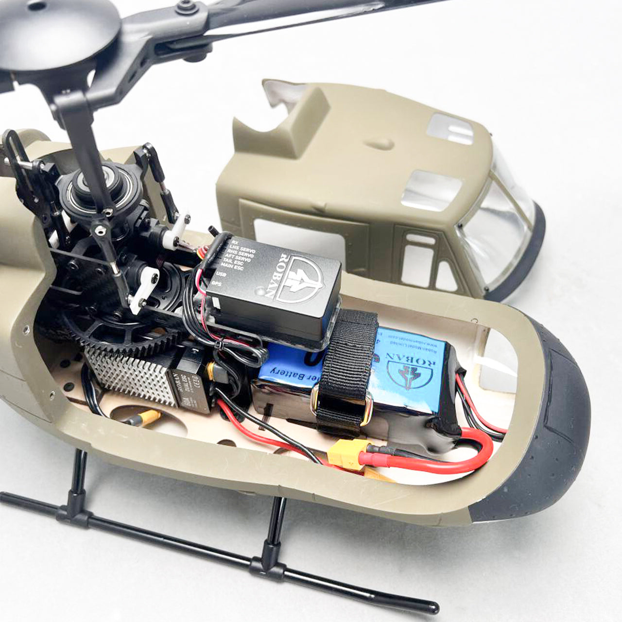 Roban 450size UH-1D Helicopter RC Helicopter GPS Mode X1 Flight Control System RTF Version Matching Battery as an extra gift
