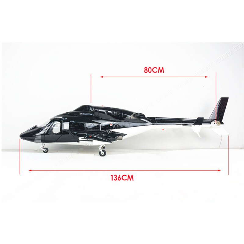 600 Size Airwolf Helicopter Fuselage Glass Fiber Body Copter Cover RC Model