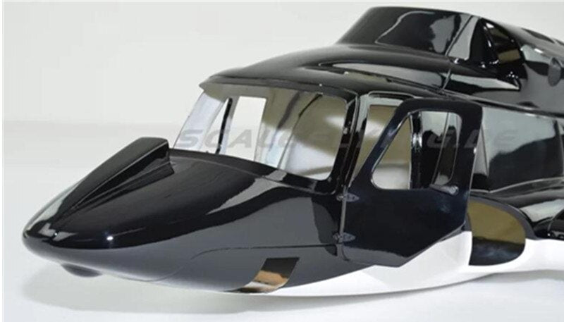 600 Size Airwolf Helicopter Fuselage Glass Fiber Body Copter Cover RC Model