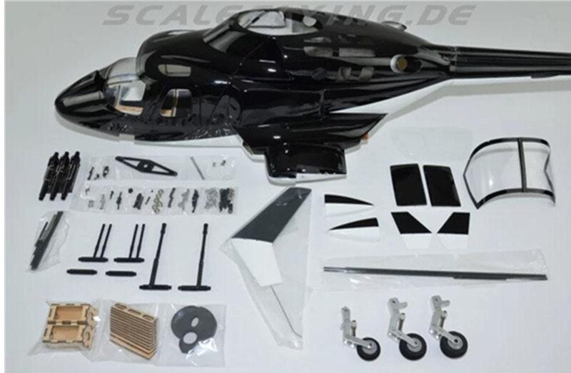 600 Size Airwolf Helicopter Fuselage Glass Fiber Body Copter Cover RC Model