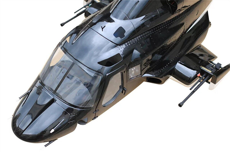 600 Size Airwolf Scale Fuselage Glassfiber RC Helicopter Shell with Mechanic