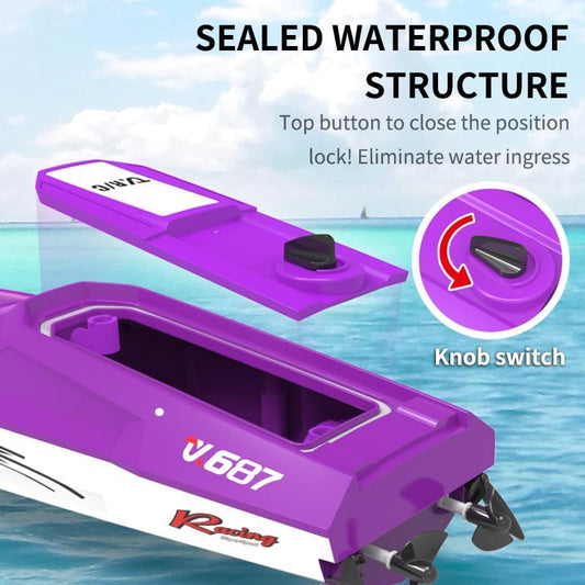 RC Boat 2.4Ghz Remote Control Boat Toy Boat Model for Lake and Pool