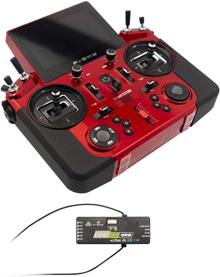 NOBRIM RC Transmitter Controller Tandem X20S Transmitter, and Receiver 2.4GHz Access Points for Remote Control Model Airplanes (Black Remote Control)