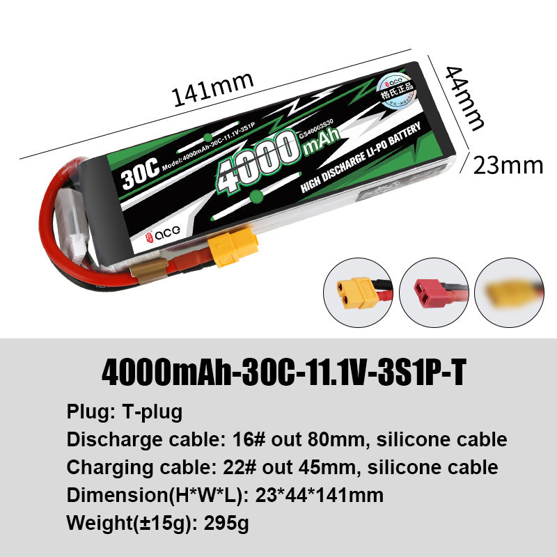 Grepow Lithium Polymer Battery ACE RC Aircraft Higher Capacity for ACE RC Aircraft