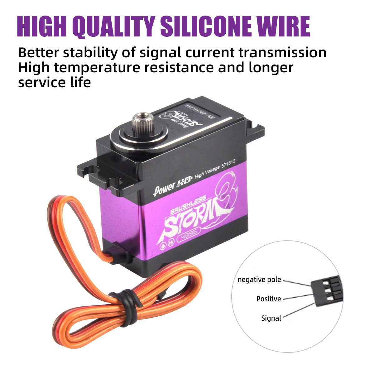 POWER HD STORM-3 32KG Brushless Servo High Voltage High Torque Metal Housing
