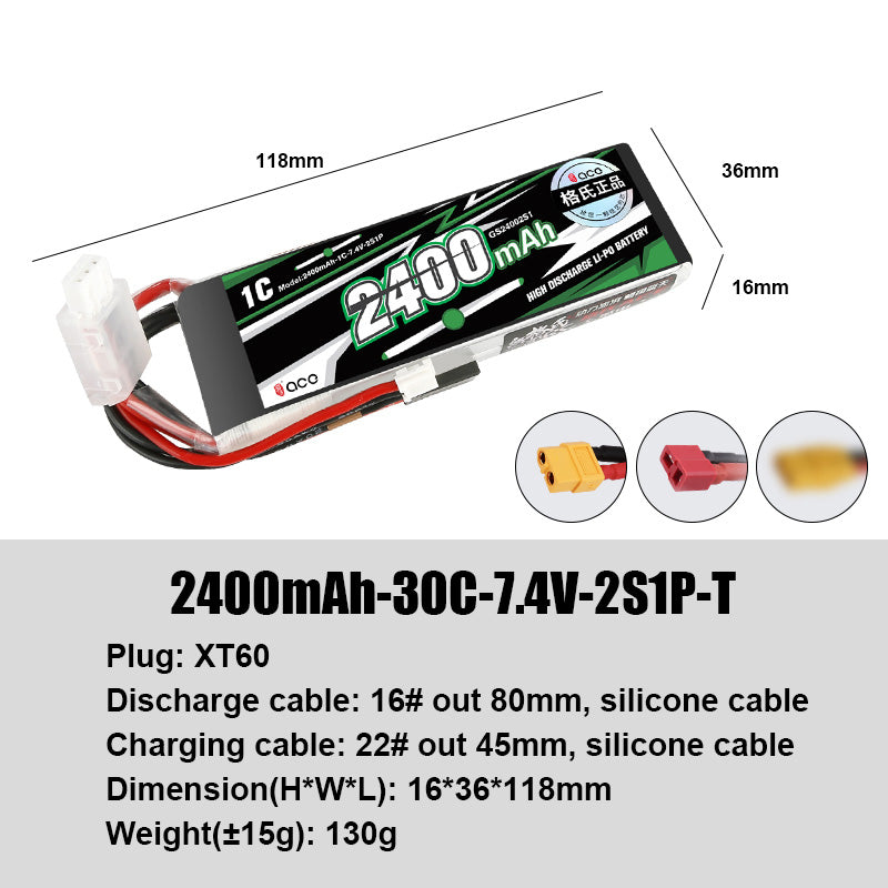 Grepow Lithium Polymer Battery ACE RC Aircraft Higher Capacity for ACE RC Aircraft