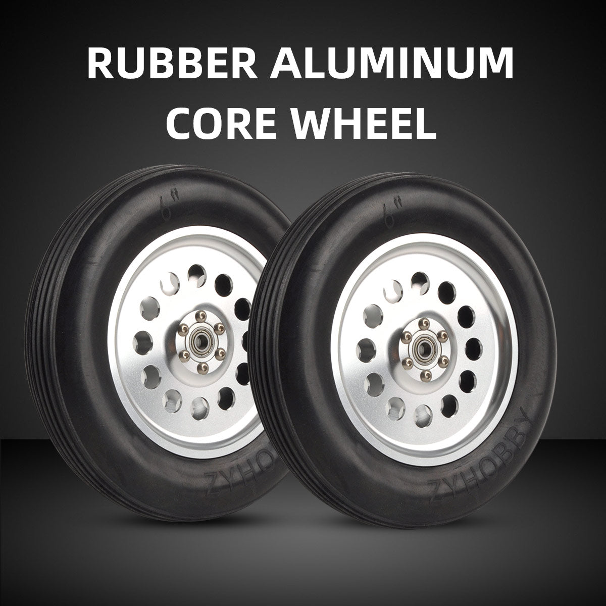 Wheels Rubber Wheels Durable Wheels Aluminum inner core for RC Plane 1.75~6inch to Pick 1Pair