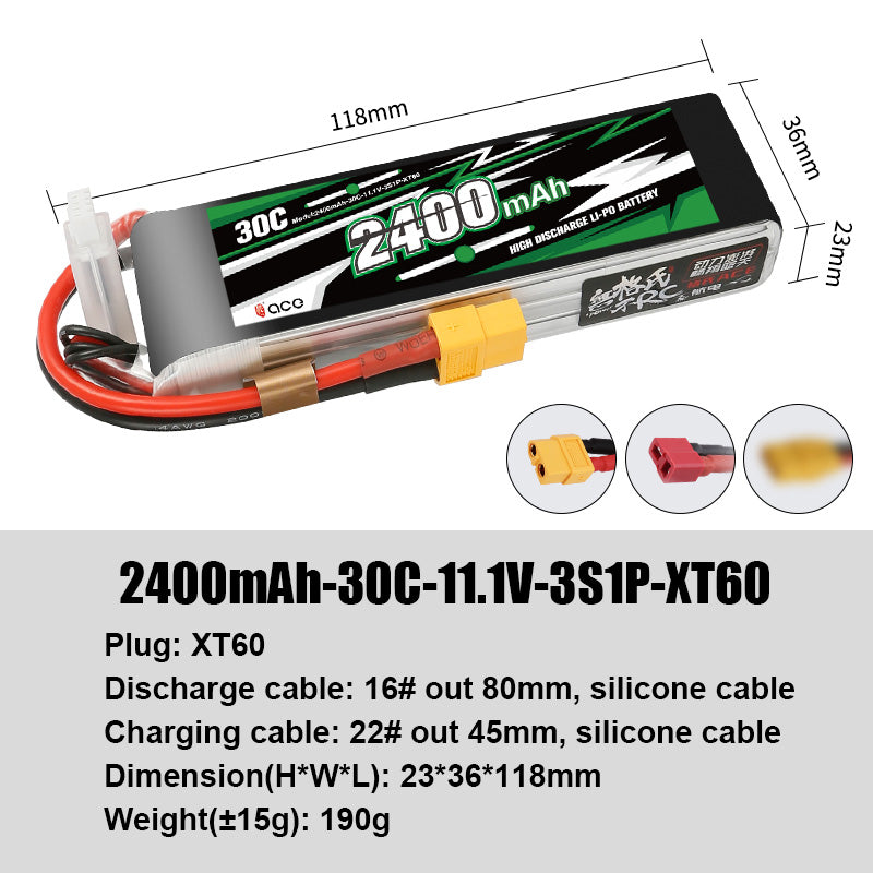 Grepow Lithium Polymer Battery ACE RC Aircraft Higher Capacity for ACE RC Aircraft