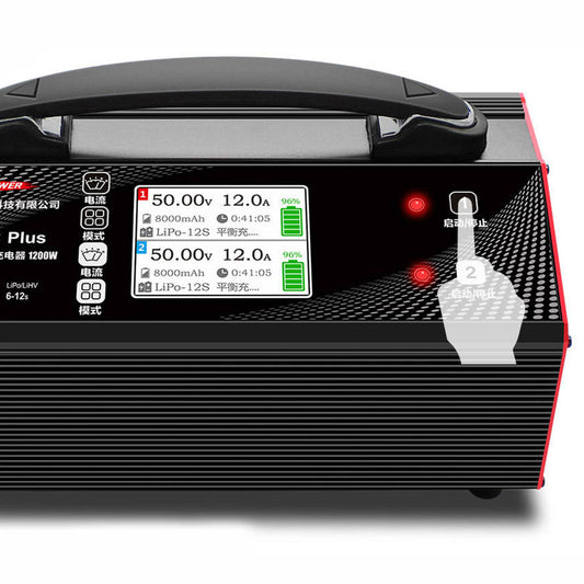 Ultra Power UP1200AC-PLUS Professional Dual Channels Smart Charger 6-12s Battery LCD Display Easy To Use for Big UAV Drones for Plant Protection Aircraft