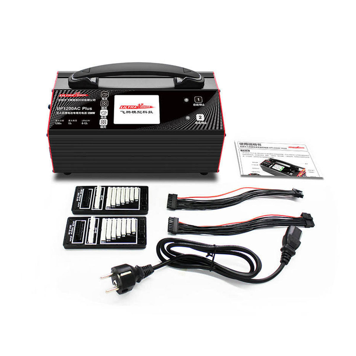 Ultra Power UP1200AC-PLUS Professional Dual Channels Smart Charger 6-12s Battery LCD Display Easy To Use for Big UAV Drones for Plant Protection Aircraft