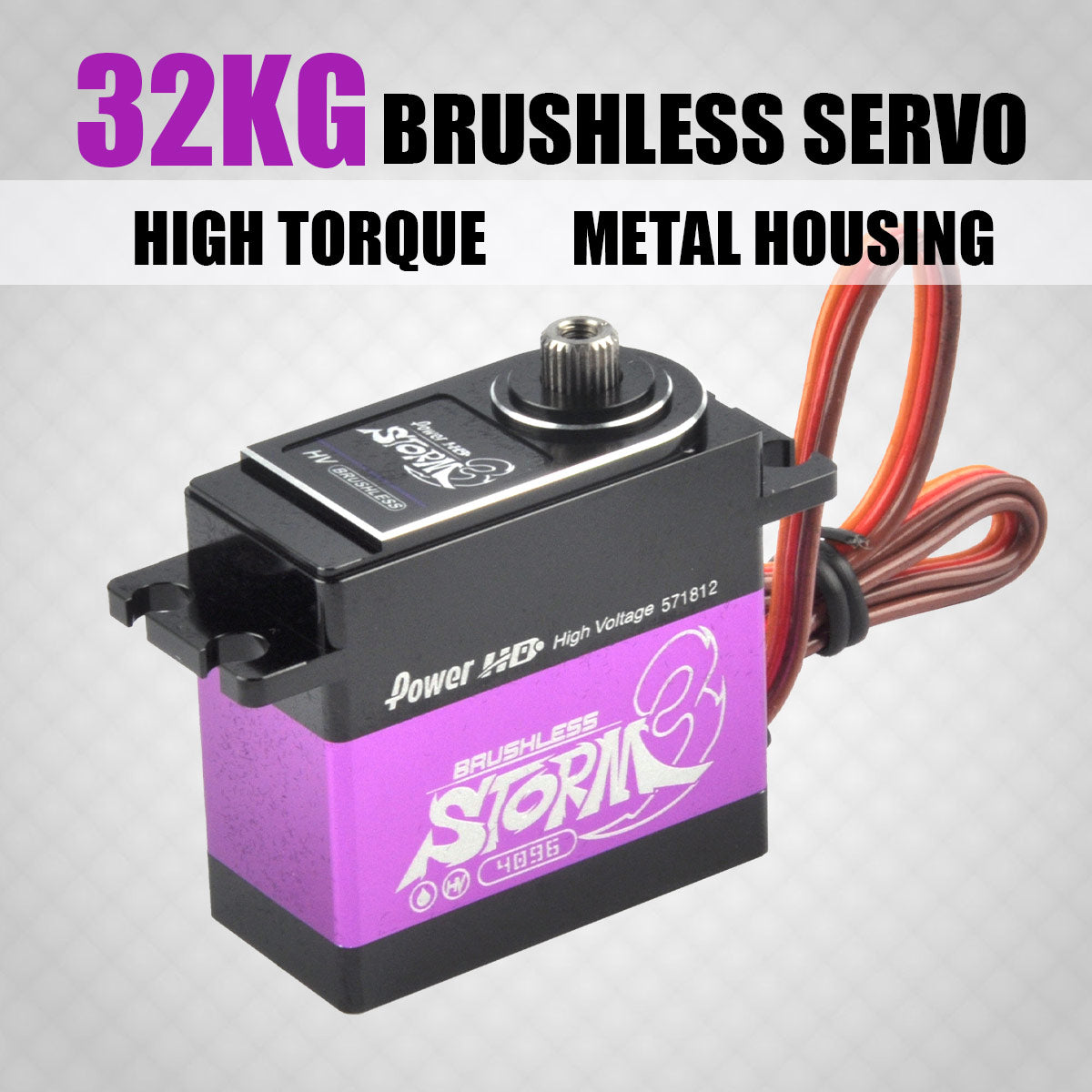 POWER HD STORM-3 32KG Brushless Servo High Voltage High Torque Metal Housing