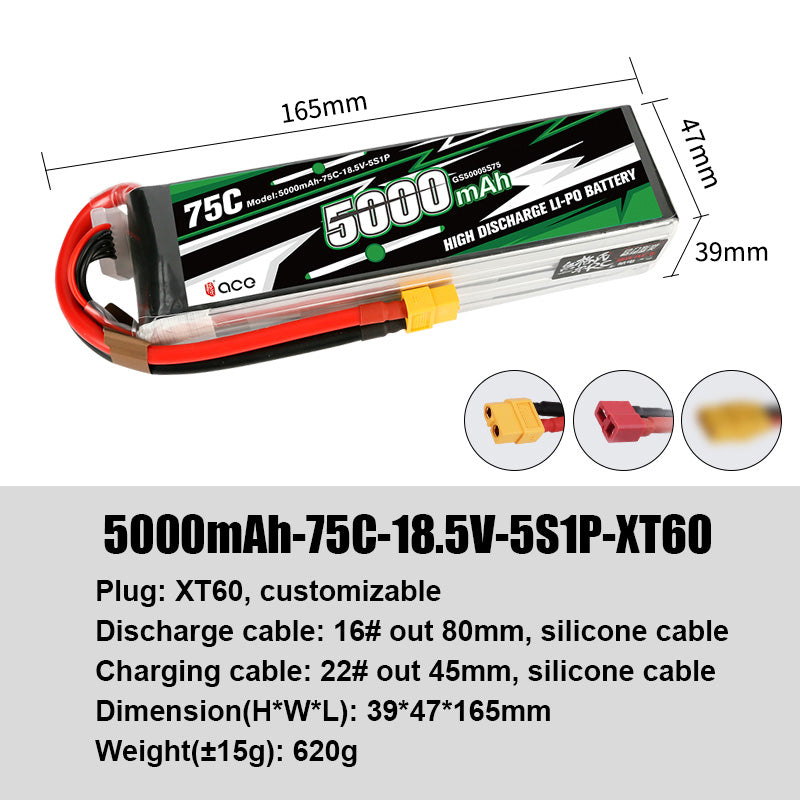Gres Ace Lithium Polymer Battery for RC Model Aircraft Helicopter